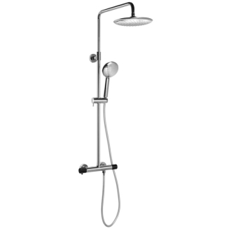 SOLARIS sprchový stĺp s termostatickou batériou, chróm / čierna mat WD139CB