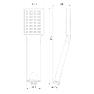 LATUS podomietkový sprchový set s termostatickou batériou, box, čierna mat 1102-62B-21