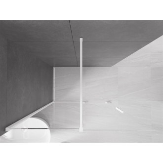 Mexen Velar Walk-in sprchová stena 140x200 cm, 8 transparent, biela 871-140-000-03-20