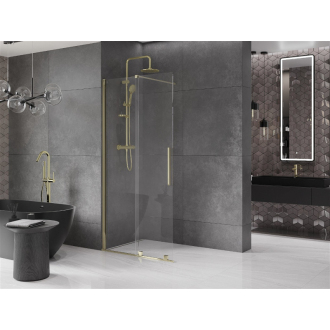 Mexen Velar Walk-in sprchová stena 85x200 cm, 8 transparent, zlatá 871-085-000-03-50