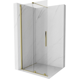 Mexen Velar Walk-in sprchová stena 90x200 cm, 8 transparent, zlatá 871-090-000-03-50