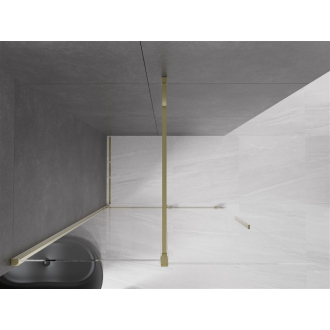 Mexen Velar Walk-in sprchová stena 150x200 cm, 8 transparent, zlatá 871-150-000-03-50