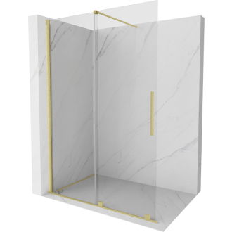 Mexen Velar Walk-in sprchová stena 140x200, 8 transp., brúsené zlato 871-140-000-03-55