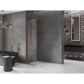 Mexen Velar Walk-in sprchová stena 80x200, 8 transp., ružové zlato 871-080-000-03-60