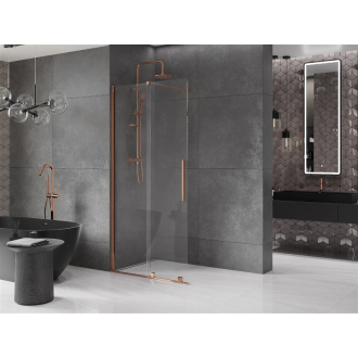 Mexen Velar Walk-in sprchová stena 80x200, 8 transp., ružové zlato 871-080-000-03-60