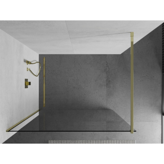 Mexen Kioto Walk-in sprchová stena 115x200 cm, transparent 8, zlatá 800-115-101-50-00