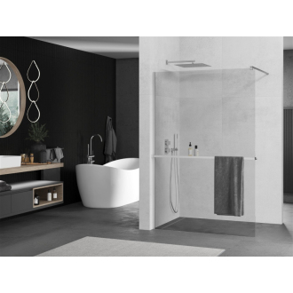 Mexen KIOTO+ zástena Walk-in s policou 75x200 cm, transparent, chróm 800-075-121-01-00