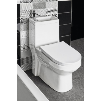 HYGIE WC kombi s umývadlom, zadný/spodný odpad, biela PB104W
