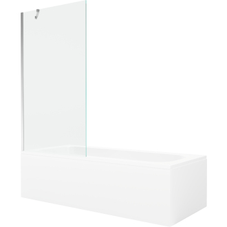 Mexen Vega vaňa 180x80cm panel + zástena 90 cm, transparent, chróm 550118080X9509000001