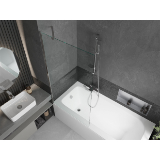 Mexen Vega vaňa 180x80cm panel + zástena 90 cm, transparent, chróm 550118080X9509000001