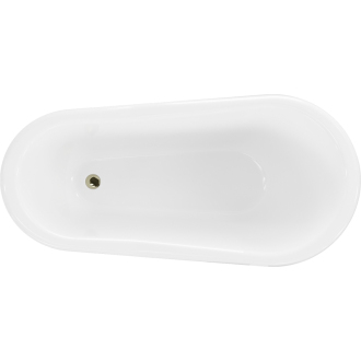 Mexen Retro voľne stojaca vaňa 150 x 73 cm biele/čiernozlaté nohy - 53251507375-50