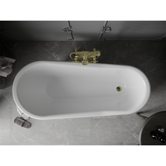 Mexen Retro voľne stojaca vaňa 170 x 75 cm biela, zlaté nohy - 53251707500-50