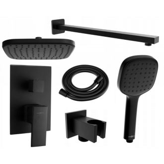 Mexen Uno DR33 sprchový set pod omietku, čierna - 71435DR33-70