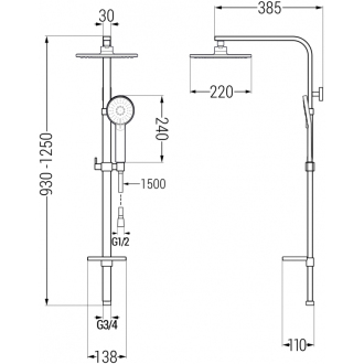 Mexen Q40 Sprchový set, ružové zlato - 798404095-60