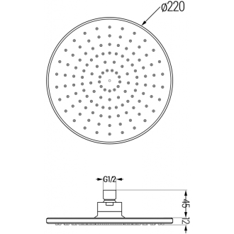 Dažďová sprcha Mexen D-40 22 cm chróm - 79740-00