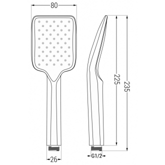 Sprchová rukoväť Mexen R-62 1funkčná zlatá - 79562-50