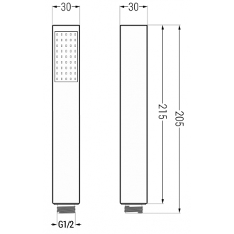 Sprchové madlo Mexen R-77 1funkčné, chróm - 79577-00