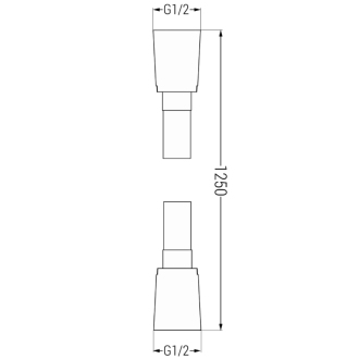 Sprchová hadica Mexen 125 cm chróm - 79425-00