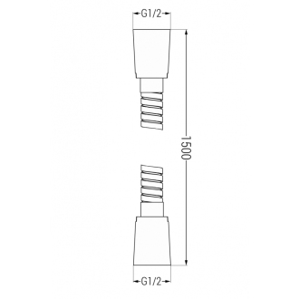 Sprchová hadica Mexen 150 cm biela - 79460-20