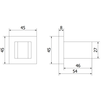 Sprchové madlo Mexen Cube chróm - 79350-00