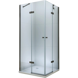 Mexen Lima Duo skladací sprchovací kút 100 x 100 cm, transparentný, čierna - 856-100-100-50-00-02