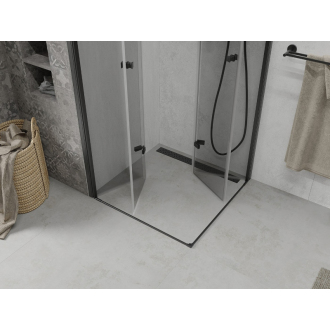 Mexen Lima Duo skladací sprchovací kút 100 x 100 cm, transparentný, čierna - 856-100-100-50-00-02