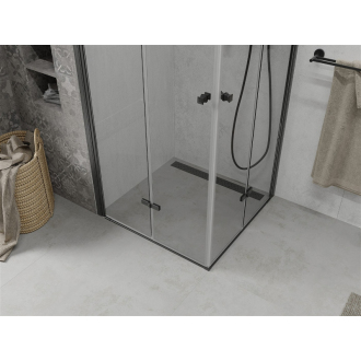 Mexen Lima Duo skladací sprchovací kút 100 x 100 cm, transparentný, čierna - 856-100-100-50-00-02