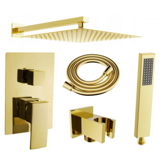 Mexen Uno DR02 sprchový set pod omietku, zlatá - 71435DR02-50