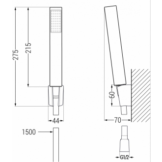 Bodový sprchový set Mexen R-77, zlatý - 785775052-50