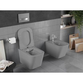 Mexen TEO WC misa Rimless Duroplast + sedátko, svetlo šedý mat 30854061