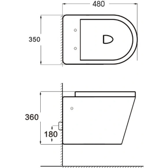 Mexen TEO WC misa Rimless Duroplast + sedátko, tmavosivý mat 30854071