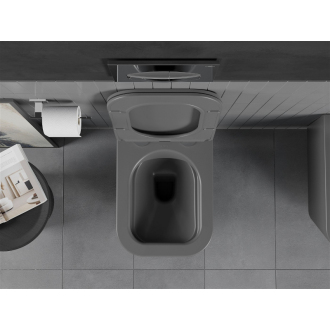 Mexen TEO WC misa Rimless Duroplast + sedátko, tmavosivý mat 30854071