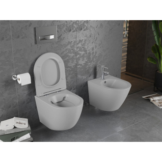 Mexen LENA WC misa Rimless Duroplast + sedátko, svetlo šedý mat 30224061