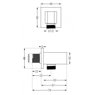 Mexen Cube DR02 podomietková vaňa a sprchový set s dažďovou sprchou 30 cm, grafit - 77503DR0230-66