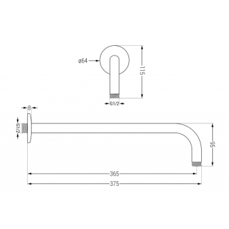 Mexen Kai DR70 podomietková vaňa a sprchový set s dažďovou sprchou 30 cm, čierna - 77602DR70301-70