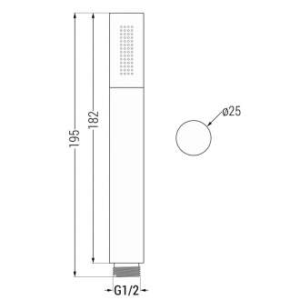 Mexen Kai DR70 podomietková vaňa a sprchový set s dažďovou sprchou 30 cm, čierna - 77602DR70301-70