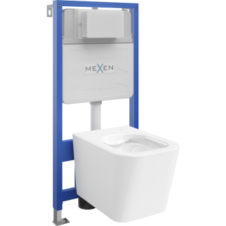 Súprava podomietkového WC Mexen, rám Felix Slim s WC misou Teo, biela - 6103385XX00