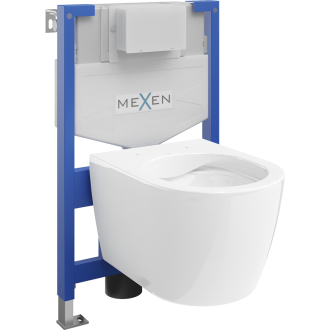 Súprava podomietkového WC Mexen, rám Felix XS-F s WC misou Carmen, biela - 6803388XX00