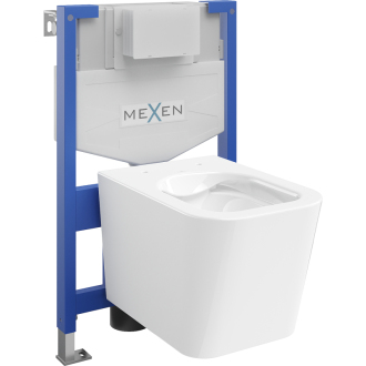 Súprava podomietkového WC Mexen, rám Felix XS-F s WC misou Teo, biela - 6803385XX00