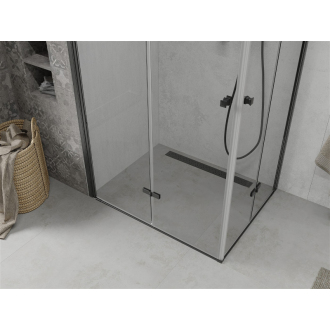 Mexen Lima Duo skladací sprchovací kút 100 x 90 cm, transparentný, čierna - 856-100-090-70-00-02