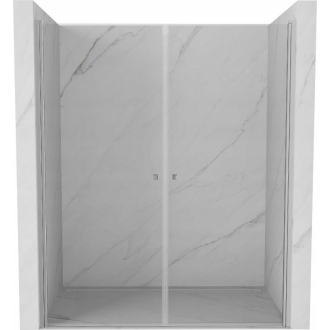 Mexen Pretoria Duo sprchové dvere pántové 140 cm, transparentné, chróm - 852-140-000-02-00