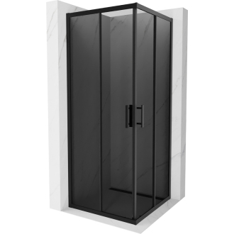 Mexen Rio štvorcový sprchovací kút 80 x 80 cm, grafit, čierna - 860-080-080-70-40