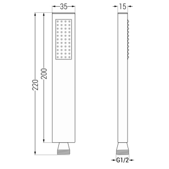 Súprava podomietkovej vane a sprchy Mexen Cube DR02 s dažďovou sprchou 25 cm, ružové zlato - 77503DR0225-60
