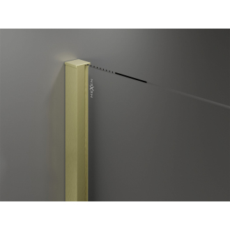 Mexen Velar vysúvací sprchovací kút 90x85, transp., brúsené zlato 871-090-085-01-55