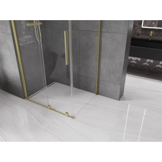 Mexen Velar vysúvací sprchovací kút 90x85, transp., brúsené zlato 871-090-085-01-55