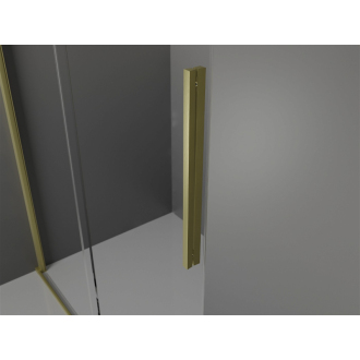 Mexen Velar výsuvný sprchovací kút 130x75 cm, transparent, brúsené zlato 871-130-075-01-55
