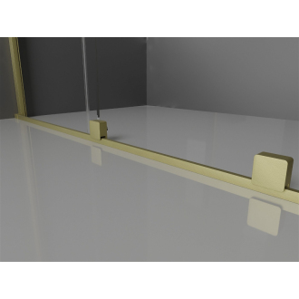Mexen Velar vysúvací sprchovací kút 140x85, transp., brúsené zlato 871-140-085-01-55