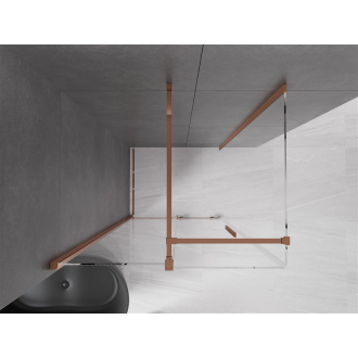 Mexen Velar výsuvný sprchovací kút 110x80 cm, transparent, ružové zlato 871-110-080-01-60