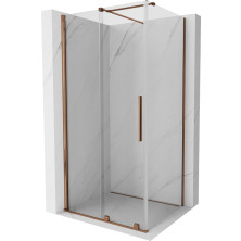 Mexen Velar výsuvný sprchovací kút 110x100 cm, transparent, ružové zlato 871-110-100-01-60