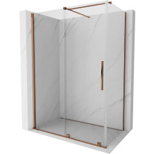 Mexen Velar výsuvný sprchovací kút 130x70 cm, transparent, ružové zlato 871-130-070-01-60